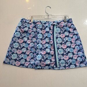 Simply Southern Seashell Starfish Mini Athletic Skort/Skirt Size XL